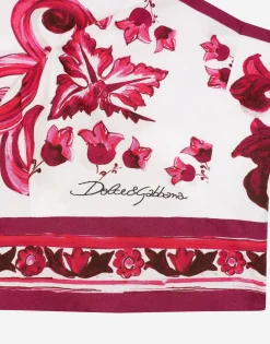 Majolica-print poplin top