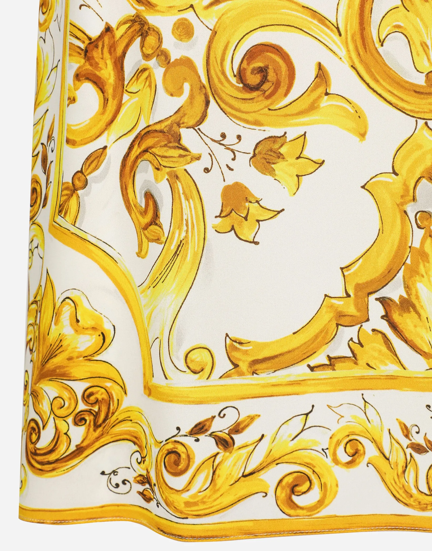Majolica-print silk charmeuse midi dress
