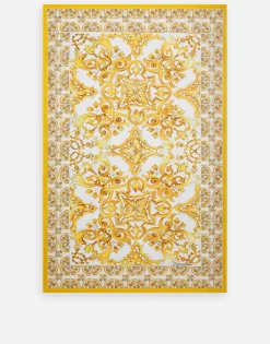 Majolica-print terry beach towel (114x185)