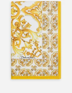 Majolica-print terry beach towel (114x185)
