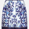 Majolica-print twill pajama shorts