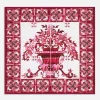 Majolica-print twill scarf (90 x 90)