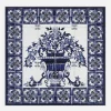 Majolica-print twill scarf (90 x 90)