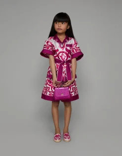 Majolica-print twill shorts