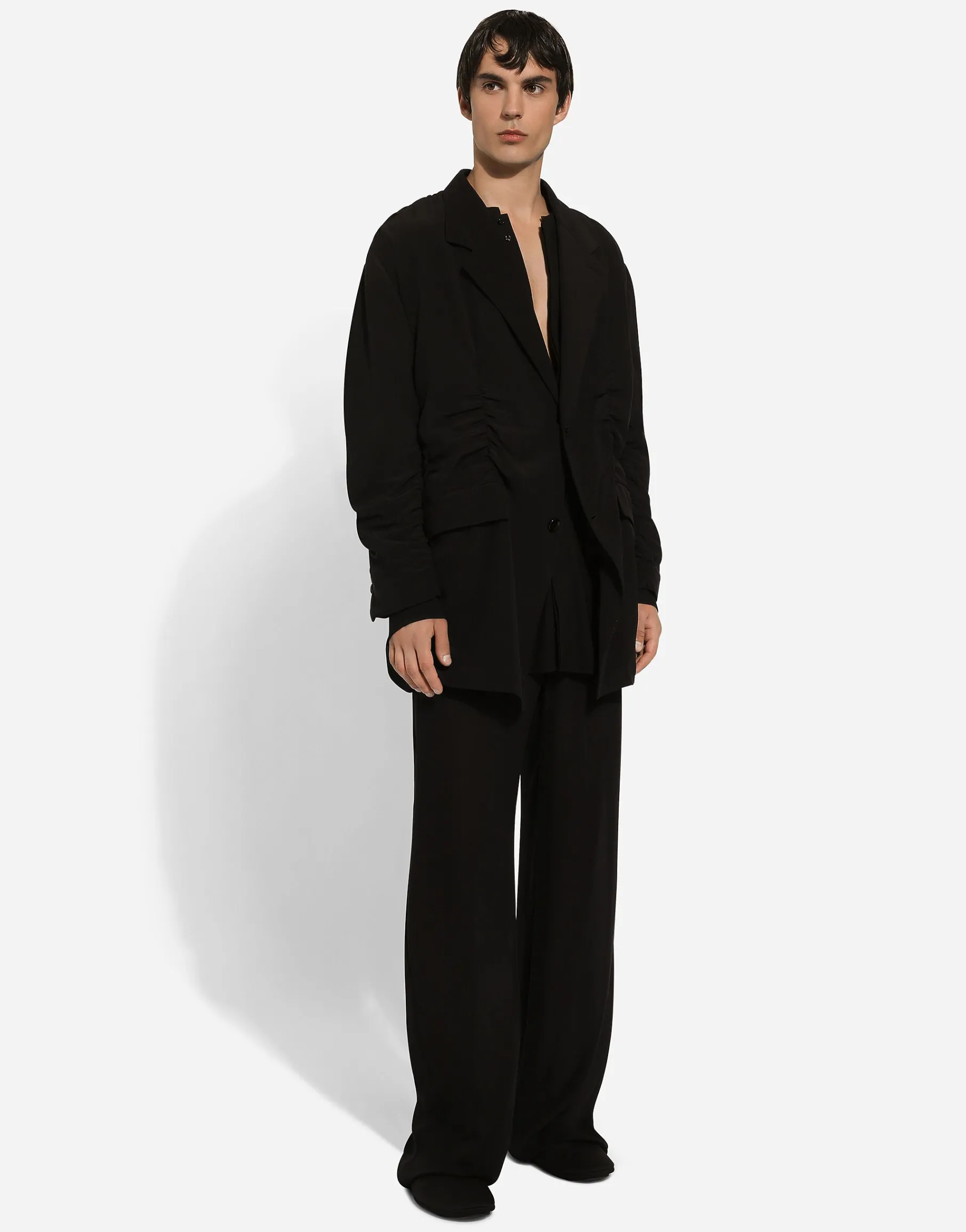 Mandarin shirt with shirt front