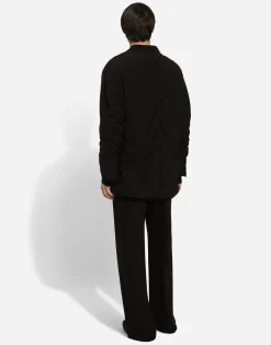 Mandarin shirt with shirt front