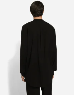 Mandarin shirt with shirt front