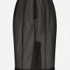 Marquisette midi pencil skirt