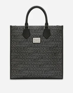 Medium coated jacquard shopper