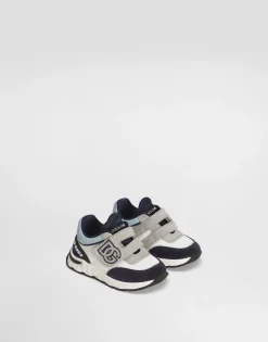 Mesh and split leather DG Running sneakers