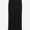 Mesh calf-length pencil skirt