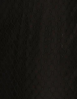 Mesh calf-length pencil skirt