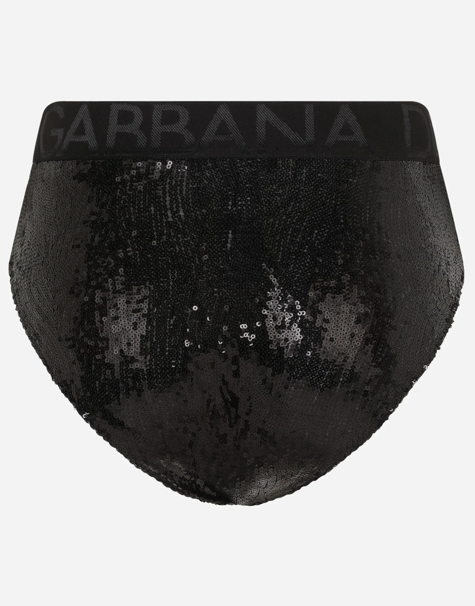 Micro-sequins briefs with branded elastic