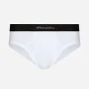 Mid-rise briefs in two-way stretch cotton jersey