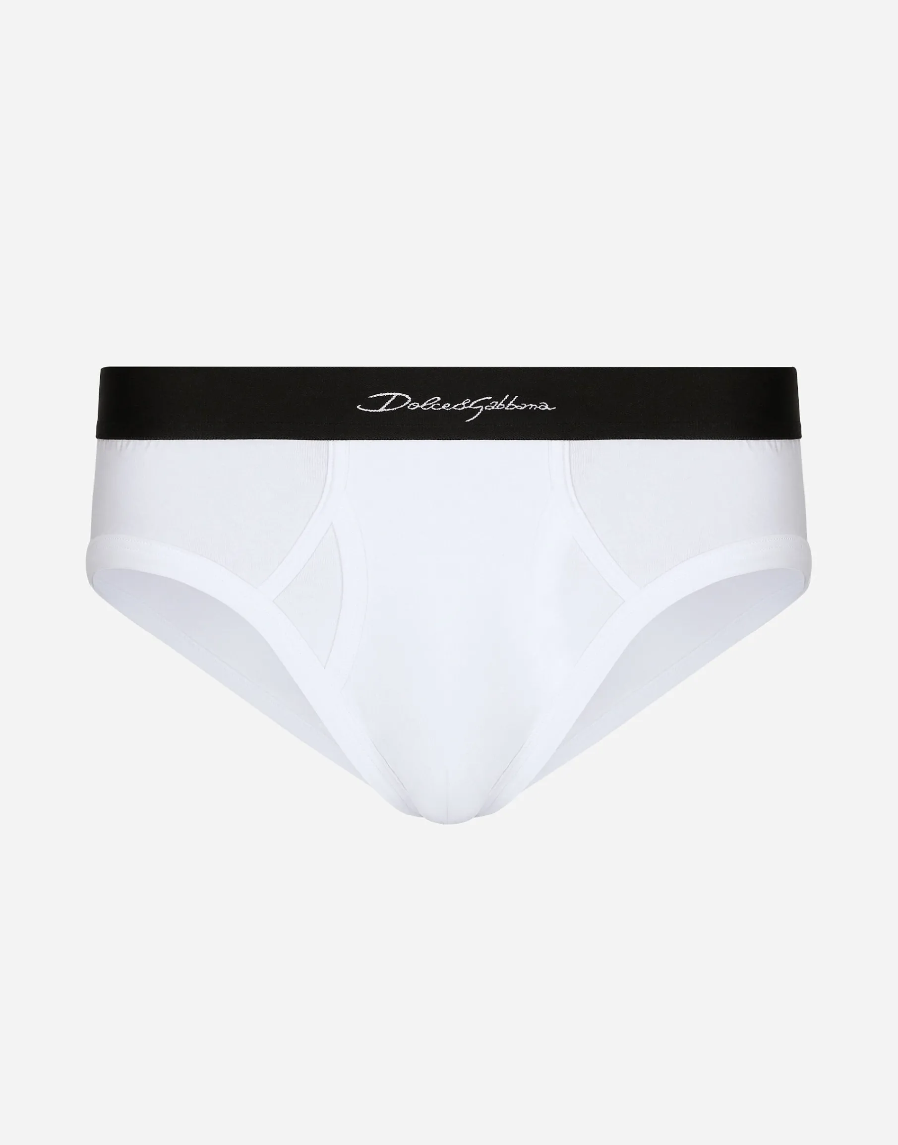 Mid-rise briefs in two-way stretch cotton jersey