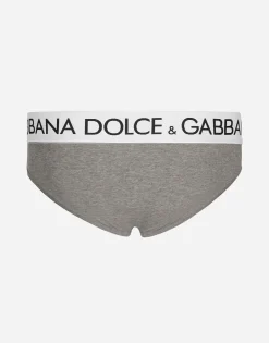 Mid-rise briefs in two-way stretch cotton jersey