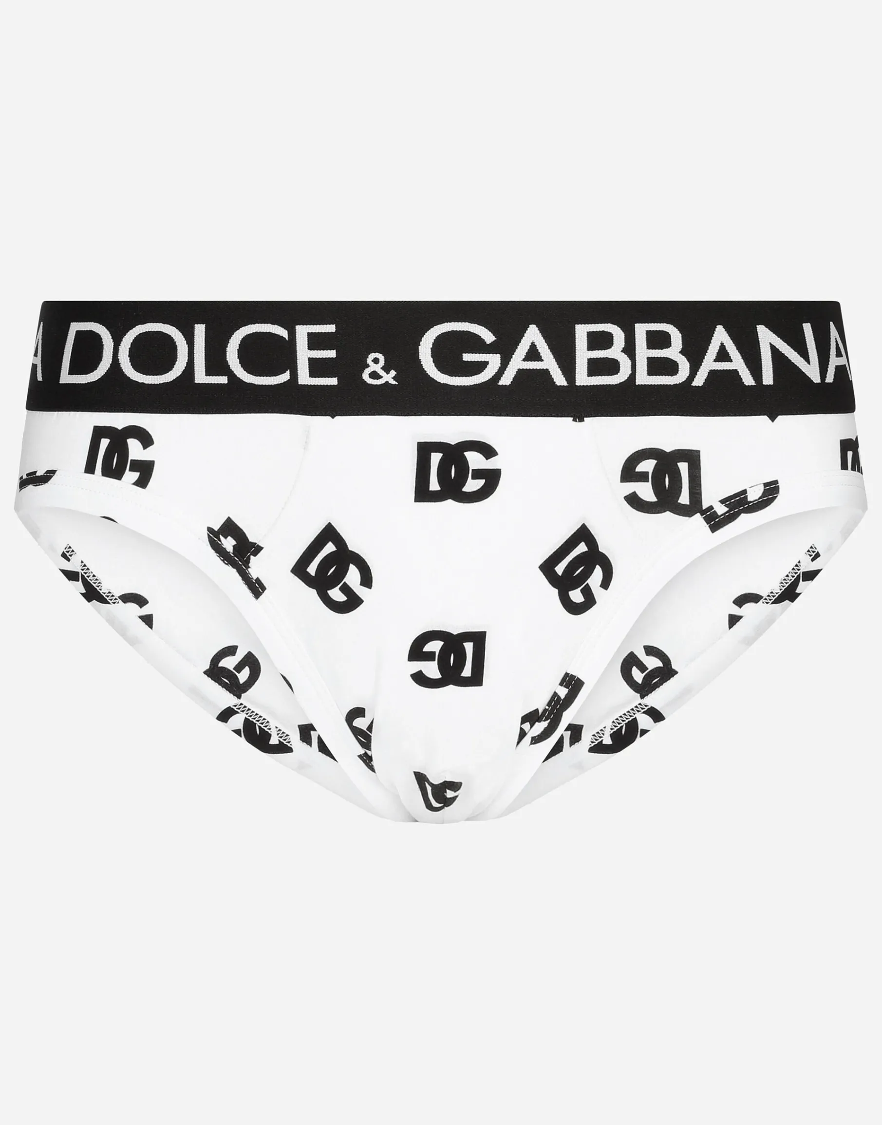 Mid-rise jersey briefs with all-over DG logo print