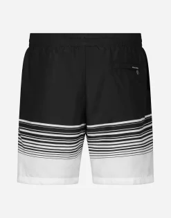 Mid-rise swim trunks with DG print