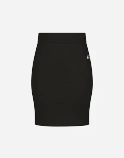 Milano rib miniskirt with DG logo