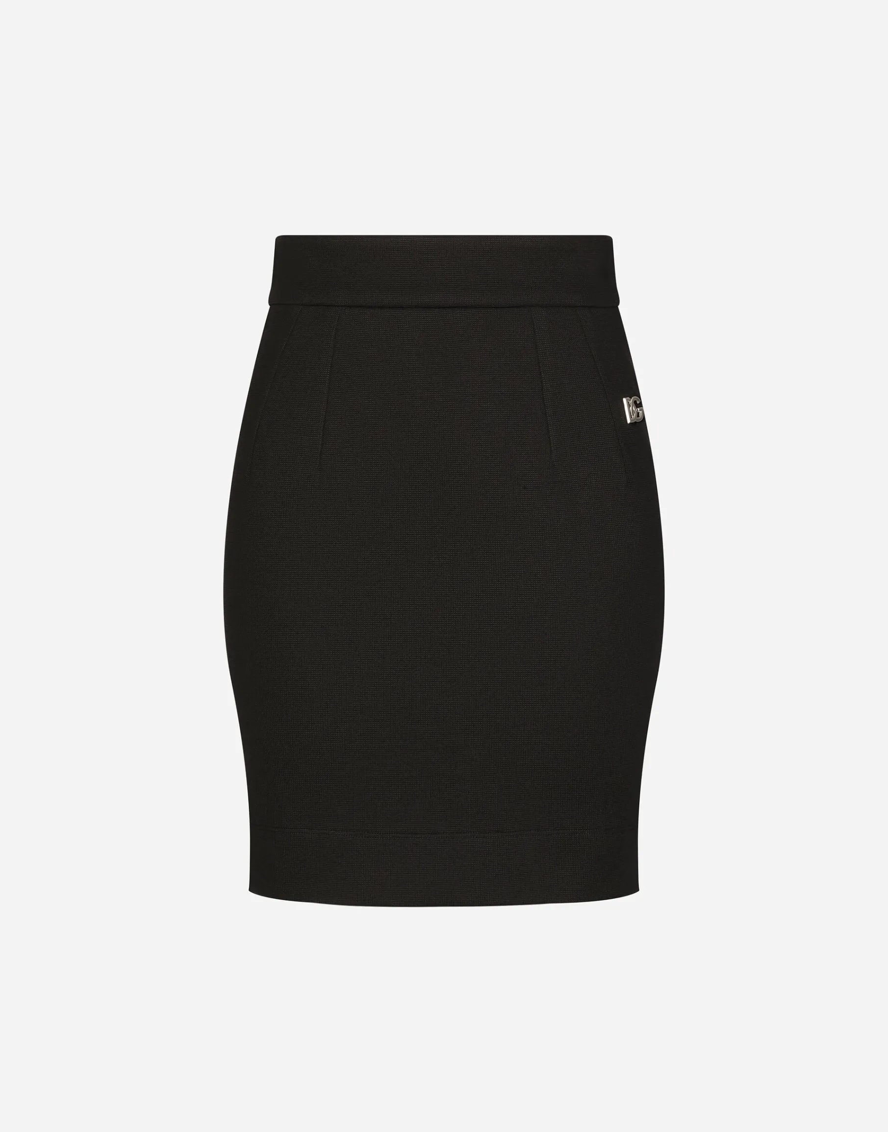 Milano rib miniskirt with DG logo
