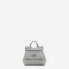 Mini satin Sicily bag with fusible rhinestones