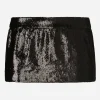 Miniskirt with micro-sequin embellishment
