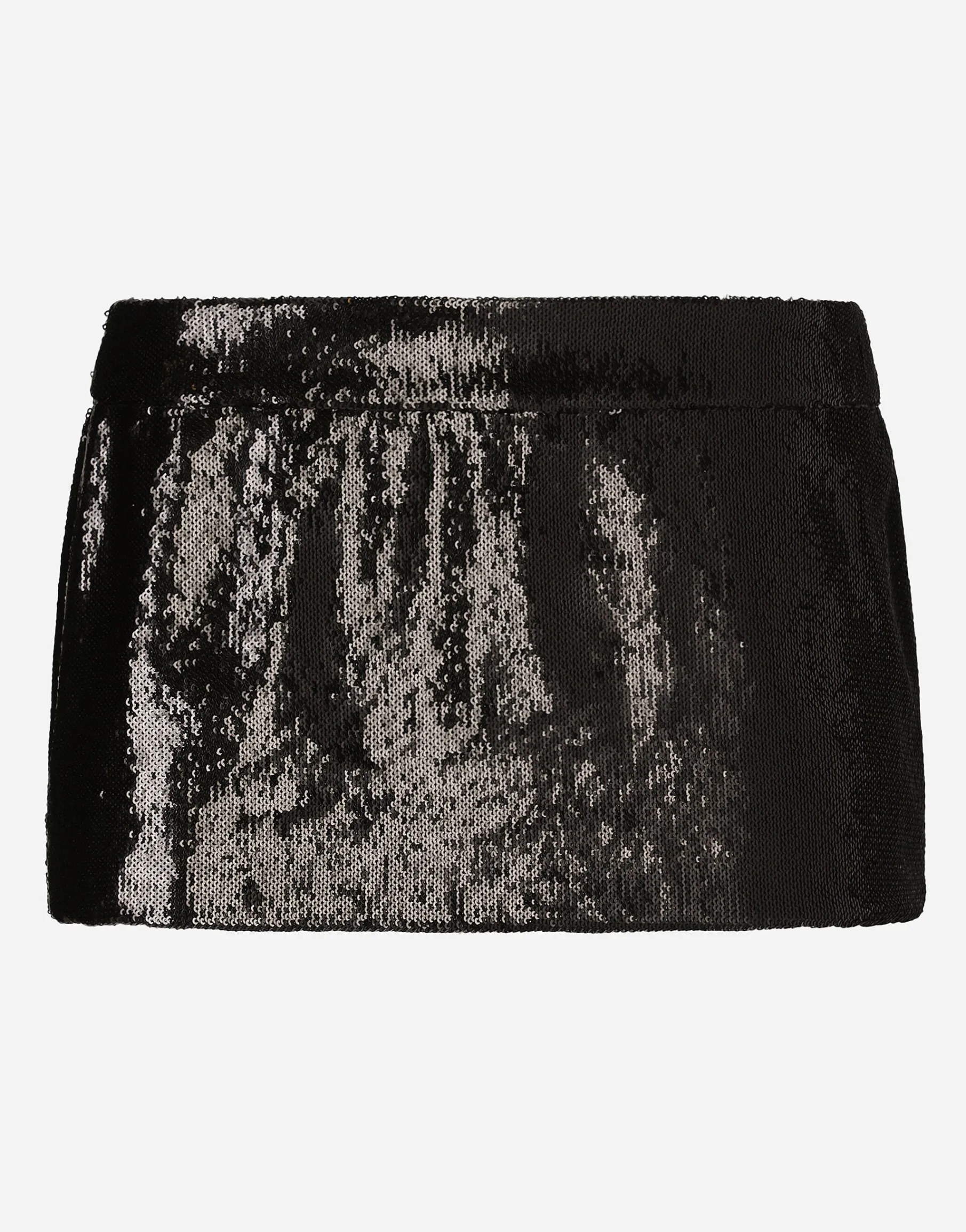 Miniskirt with micro-sequin embellishment