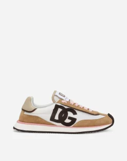 Mixed-material DG CUSHION sneakers
