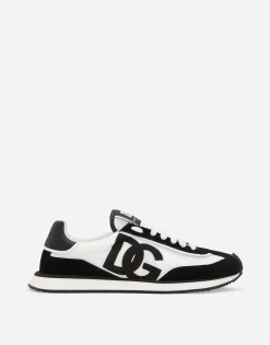 Mixed-material DG CUSHION sneakers