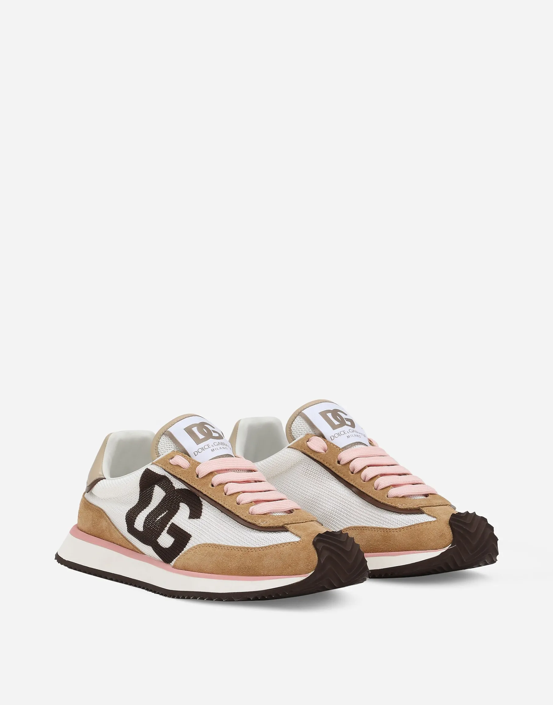Mixed-material DG CUSHION sneakers