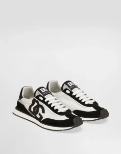 Mixed-material DG CUSHION sneakers