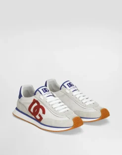 Mixed-material DG CUSHION sneakers