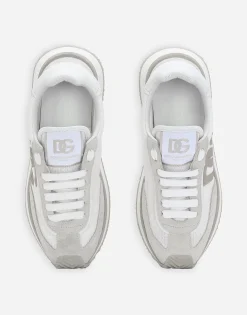 Mixed-material DG CUSHION sneakers