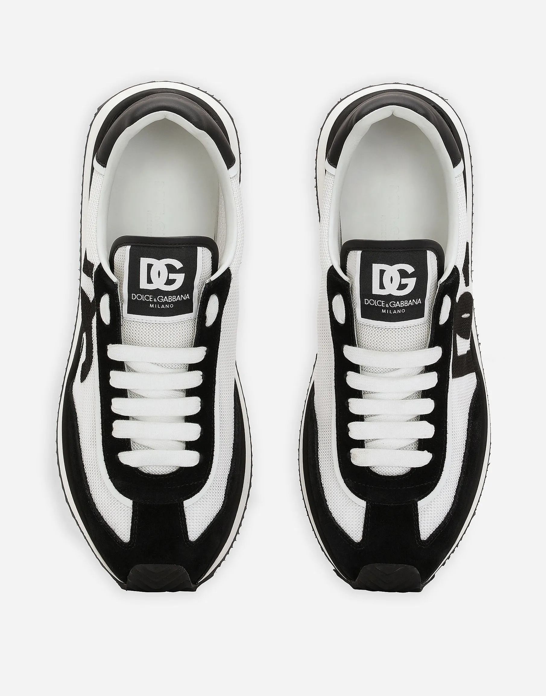 Mixed-material DG CUSHION sneakers