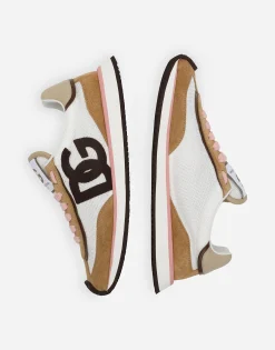 Mixed-material DG CUSHION sneakers
