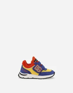 Mixed-material sneakers