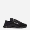 Mixed-materials NS1 slip-on sneakers