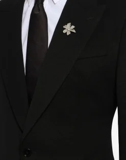 35-mm gray brooch