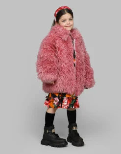 Mohair fur jacket with DG logo