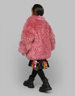 Mohair fur jacket with DG logo