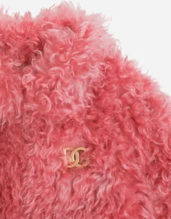 Mohair fur jacket with DG logo