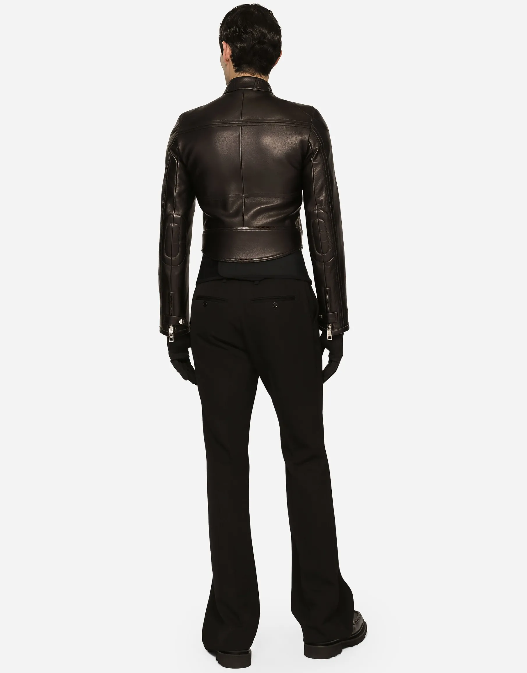 Nappa leather biker jacket