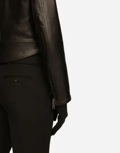 Nappa leather biker jacket