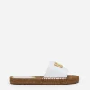 Nappa leather espadrille sliders with DG logo