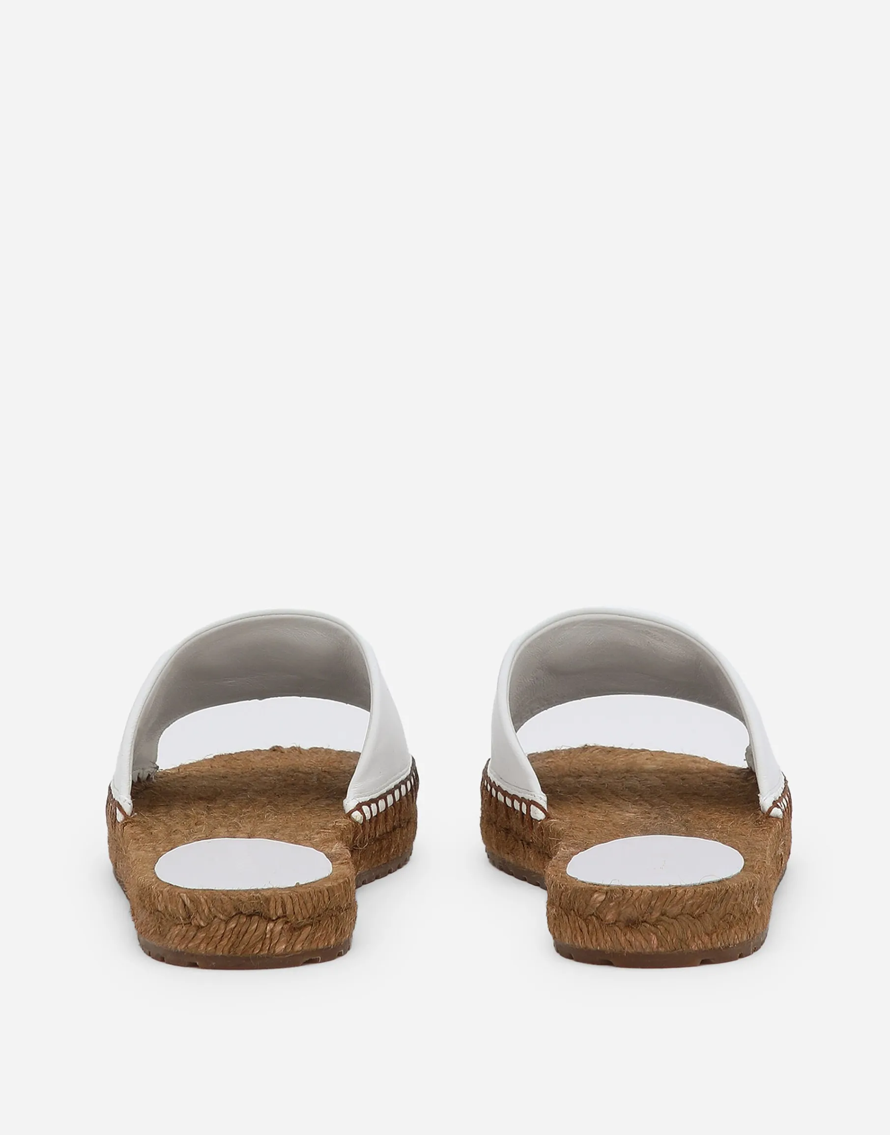 Nappa leather espadrille sliders with DG logo
