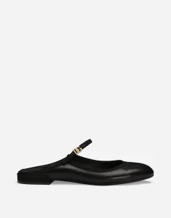 Nappa leather mules
