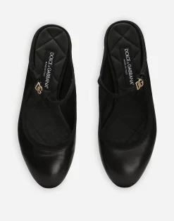 Nappa leather mules