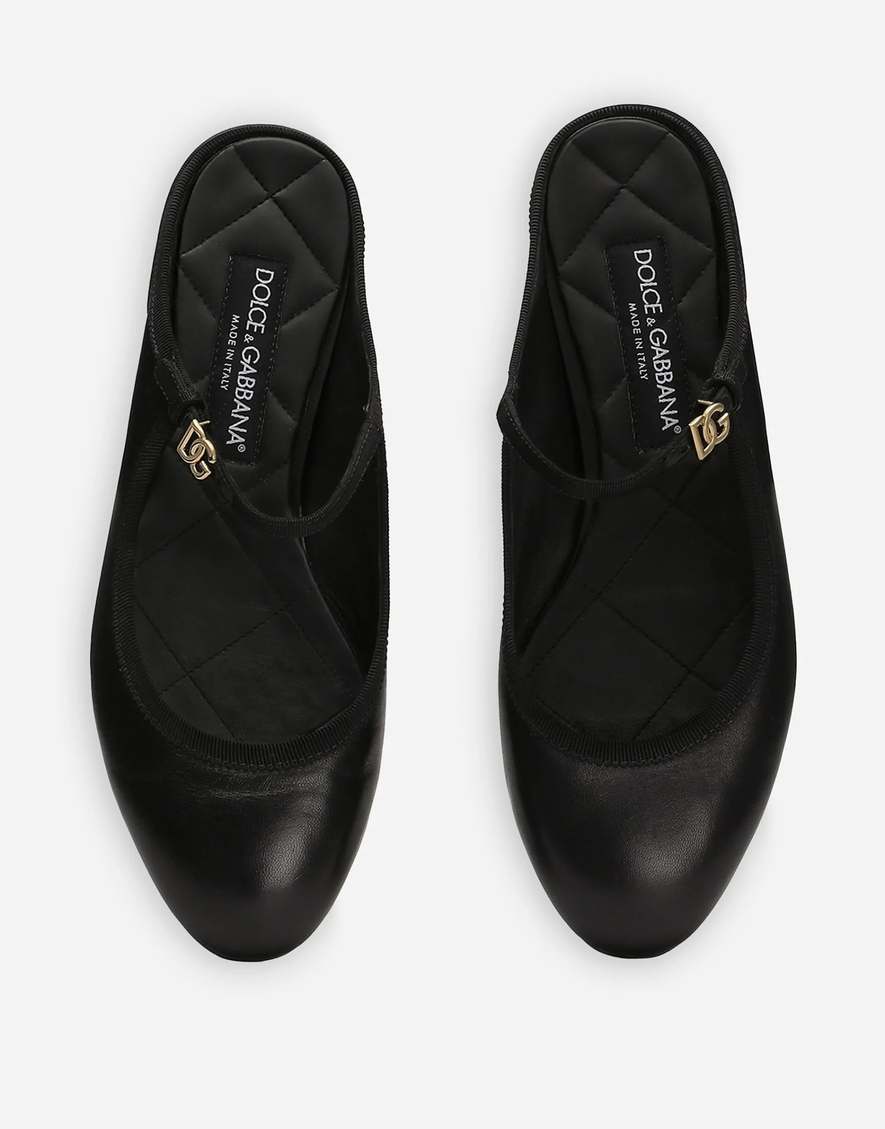 Nappa leather mules