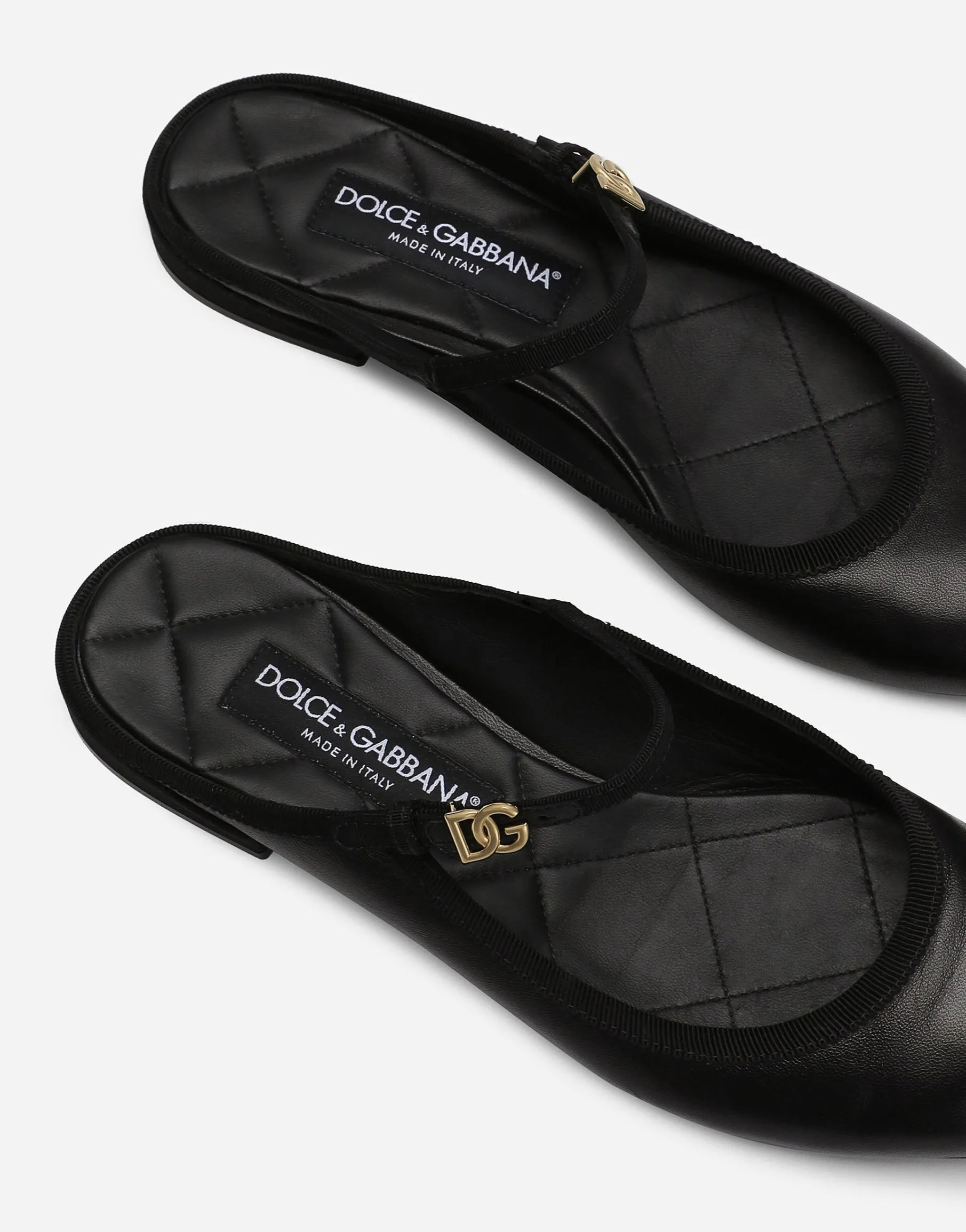 Nappa leather mules