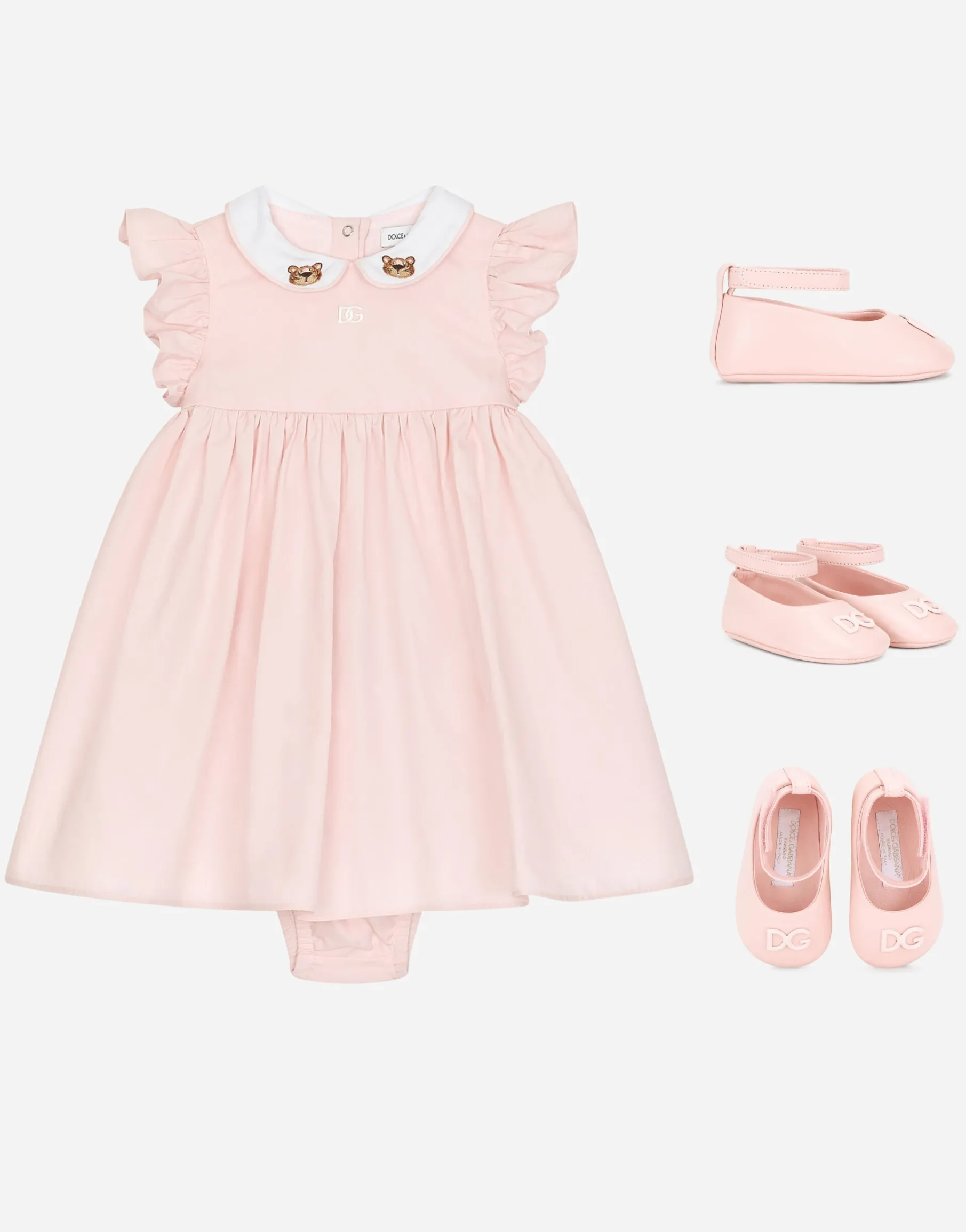 Nappa leather newborn ballet flats